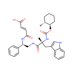 C[C@@H]1CCCC[C@H]1OC(=O)N[C@](C)(Cc1c[nH]c2ccccc12)C(=O)NC[C@H](NC(=O)/C=C/C(=O)O)c1ccccc1 ZINC000043682749