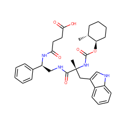 C[C@@H]1CCCC[C@H]1OC(=O)N[C@](C)(Cc1c[nH]c2ccccc12)C(=O)NC[C@H](NC(=O)CCC(=O)O)c1ccccc1 ZINC000029343107