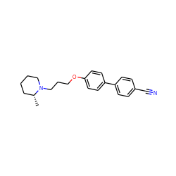 C[C@@H]1CCCCN1CCCOc1ccc(-c2ccc(C#N)cc2)cc1 ZINC000013859978