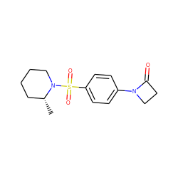 C[C@@H]1CCCCN1S(=O)(=O)c1ccc(N2CCC2=O)cc1 ZINC000095592882