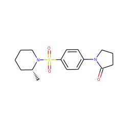 C[C@@H]1CCCCN1S(=O)(=O)c1ccc(N2CCCC2=O)cc1 ZINC000009269533