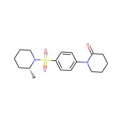 C[C@@H]1CCCCN1S(=O)(=O)c1ccc(N2CCCCC2=O)cc1 ZINC000095588789