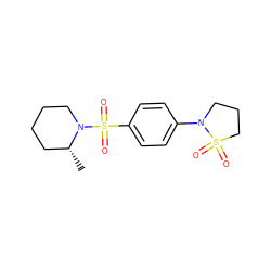 C[C@@H]1CCCCN1S(=O)(=O)c1ccc(N2CCCS2(=O)=O)cc1 ZINC000095587898