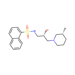 C[C@@H]1CCCN(C[C@@H](O)CNS(=O)(=O)c2cccc3ccccc23)C1 ZINC000028892078