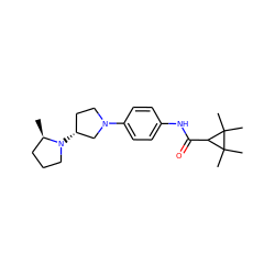 C[C@@H]1CCCN1[C@@H]1CCN(c2ccc(NC(=O)C3C(C)(C)C3(C)C)cc2)C1 ZINC000059262429