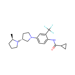 C[C@@H]1CCCN1[C@@H]1CCN(c2ccc(NC(=O)C3CC3)c(C(F)(F)F)c2)C1 ZINC000059261980