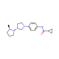 C[C@@H]1CCCN1[C@@H]1CCN(c2ccc(NC(=O)C3CC3)cc2)C1 ZINC000059261991