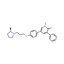 C[C@@H]1CCCN1CCCOc1ccc(-c2cc(-c3ccccc3)c(=O)n(C)c2)cc1 ZINC000073196964