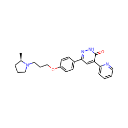 C[C@@H]1CCCN1CCCOc1ccc(-c2cc(-c3ccccn3)c(=O)[nH]n2)cc1 ZINC000072116679