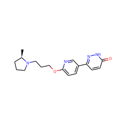 C[C@@H]1CCCN1CCCOc1ccc(-c2ccc(=O)[nH]n2)cn1 ZINC000072116618