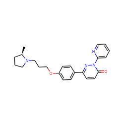 C[C@@H]1CCCN1CCCOc1ccc(-c2ccc(=O)n(-c3ccccn3)n2)cc1 ZINC000072114642