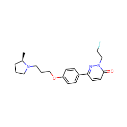 C[C@@H]1CCCN1CCCOc1ccc(-c2ccc(=O)n(CCF)n2)cc1 ZINC000072118304