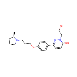 C[C@@H]1CCCN1CCCOc1ccc(-c2ccc(=O)n(CCO)n2)cc1 ZINC000072118540