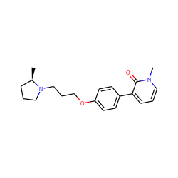 C[C@@H]1CCCN1CCCOc1ccc(-c2cccn(C)c2=O)cc1 ZINC000073159420