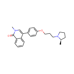 C[C@@H]1CCCN1CCCOc1ccc(-c2cn(C)c(=O)c3ccccc23)cc1 ZINC000073195979