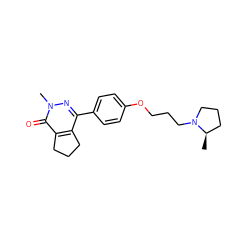 C[C@@H]1CCCN1CCCOc1ccc(-c2nn(C)c(=O)c3c2CCC3)cc1 ZINC000072127515