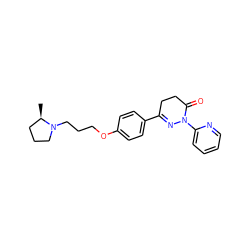 C[C@@H]1CCCN1CCCOc1ccc(C2=NN(c3ccccn3)C(=O)CC2)cc1 ZINC000073223816