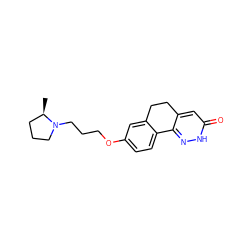 C[C@@H]1CCCN1CCCOc1ccc2c(c1)CCc1cc(=O)[nH]nc1-2 ZINC000084654411