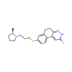 C[C@@H]1CCCN1CCCOc1ccc2c(c1)CCc1n[nH]c(=O)cc1-2 ZINC000084670690