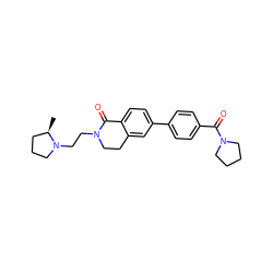 C[C@@H]1CCCN1CCN1CCc2cc(-c3ccc(C(=O)N4CCCC4)cc3)ccc2C1=O ZINC000059114798