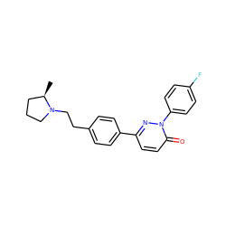 C[C@@H]1CCCN1CCc1ccc(-c2ccc(=O)n(-c3ccc(F)cc3)n2)cc1 ZINC000072316410