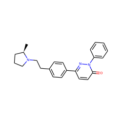 C[C@@H]1CCCN1CCc1ccc(-c2ccc(=O)n(-c3ccccc3)n2)cc1 ZINC000068151795