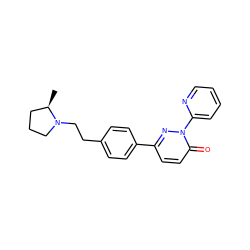 C[C@@H]1CCCN1CCc1ccc(-c2ccc(=O)n(-c3ccccn3)n2)cc1 ZINC000073166740