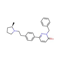 C[C@@H]1CCCN1CCc1ccc(-c2ccc(=O)n(Cc3ccccc3)n2)cc1 ZINC000073166737