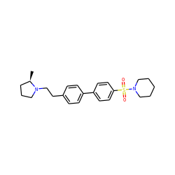 C[C@@H]1CCCN1CCc1ccc(-c2ccc(S(=O)(=O)N3CCCCC3)cc2)cc1 ZINC000043062531