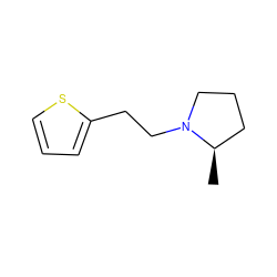 C[C@@H]1CCCN1CCc1cccs1 ZINC000029131449