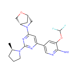 C[C@@H]1CCCN1c1nc(-c2cnc(N)c(OC(F)F)c2)cc(N2C[C@@H]3C[C@H]2CO3)n1 ZINC000653671298