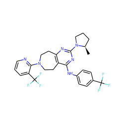 C[C@@H]1CCCN1c1nc2c(c(Nc3ccc(C(F)(F)F)cc3)n1)CCN(c1ncccc1C(F)(F)F)CC2 ZINC000043173940