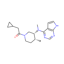 C[C@@H]1CCN(C(=O)CC2CC2)C[C@@H]1N(C)c1ncnc2[nH]ccc12 ZINC000034028563