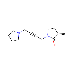 C[C@@H]1CCN(CC#CCN2CCCC2)C1=O ZINC000013726873