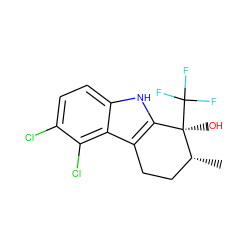 C[C@@H]1CCc2c([nH]c3ccc(Cl)c(Cl)c23)[C@@]1(O)C(F)(F)F ZINC000118719314