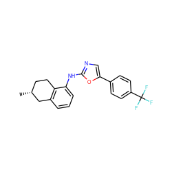 C[C@@H]1CCc2c(cccc2Nc2ncc(-c3ccc(C(F)(F)F)cc3)o2)C1 ZINC000053229832