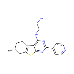 C[C@@H]1CCc2c(sc3nc(-c4ccncc4)nc(NCCN)c23)C1 ZINC000205888091