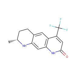 C[C@@H]1CCc2cc3c(C(F)(F)F)cc(=O)[nH]c3cc2N1 ZINC000013581059