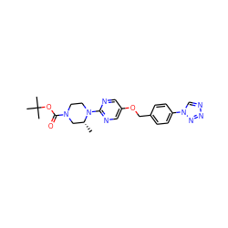 C[C@@H]1CN(C(=O)OC(C)(C)C)CCN1c1ncc(OCc2ccc(-n3cnnn3)cc2)cn1 ZINC000068250895