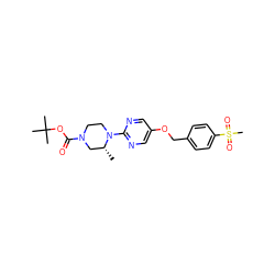 C[C@@H]1CN(C(=O)OC(C)(C)C)CCN1c1ncc(OCc2ccc(S(C)(=O)=O)cc2)cn1 ZINC000084732420