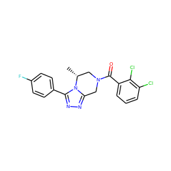 C[C@@H]1CN(C(=O)c2cccc(Cl)c2Cl)Cc2nnc(-c3ccc(F)cc3)n21 ZINC000473100528