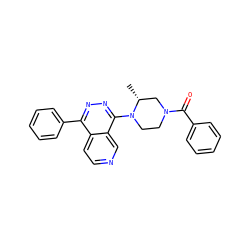 C[C@@H]1CN(C(=O)c2ccccc2)CCN1c1nnc(-c2ccccc2)c2ccncc12 ZINC000058494413