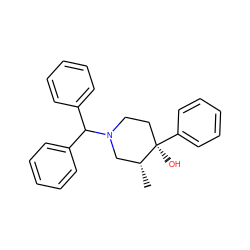 C[C@@H]1CN(C(c2ccccc2)c2ccccc2)CC[C@@]1(O)c1ccccc1 ZINC000040395005