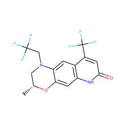 C[C@@H]1CN(CC(F)(F)F)c2cc3c(C(F)(F)F)cc(=O)[nH]c3cc2O1 ZINC000014967301