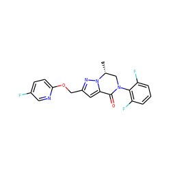 C[C@@H]1CN(c2c(F)cccc2F)C(=O)c2cc(COc3ccc(F)cn3)nn21 ZINC000473106844