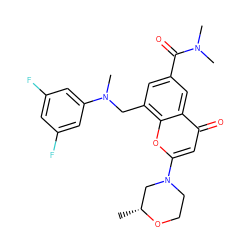 C[C@@H]1CN(c2cc(=O)c3cc(C(=O)N(C)C)cc(CN(C)c4cc(F)cc(F)c4)c3o2)CCO1 ZINC000653852842