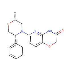 C[C@@H]1CN(c2ccc3c(n2)NC(=O)CO3)[C@H](c2ccccc2)CO1 ZINC000072318134