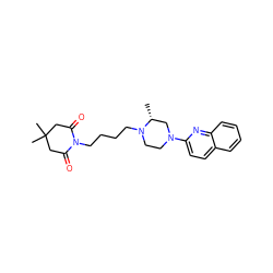 C[C@@H]1CN(c2ccc3ccccc3n2)CCN1CCCCN1C(=O)CC(C)(C)CC1=O ZINC000082151756