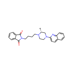 C[C@@H]1CN(c2ccc3ccccc3n2)CCN1CCCCN1C(=O)c2ccccc2C1=O ZINC000040943078