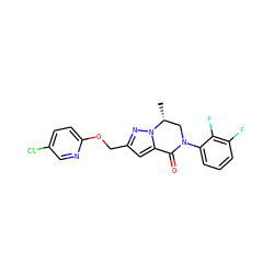 C[C@@H]1CN(c2cccc(F)c2F)C(=O)c2cc(COc3ccc(Cl)cn3)nn21 ZINC000473099813